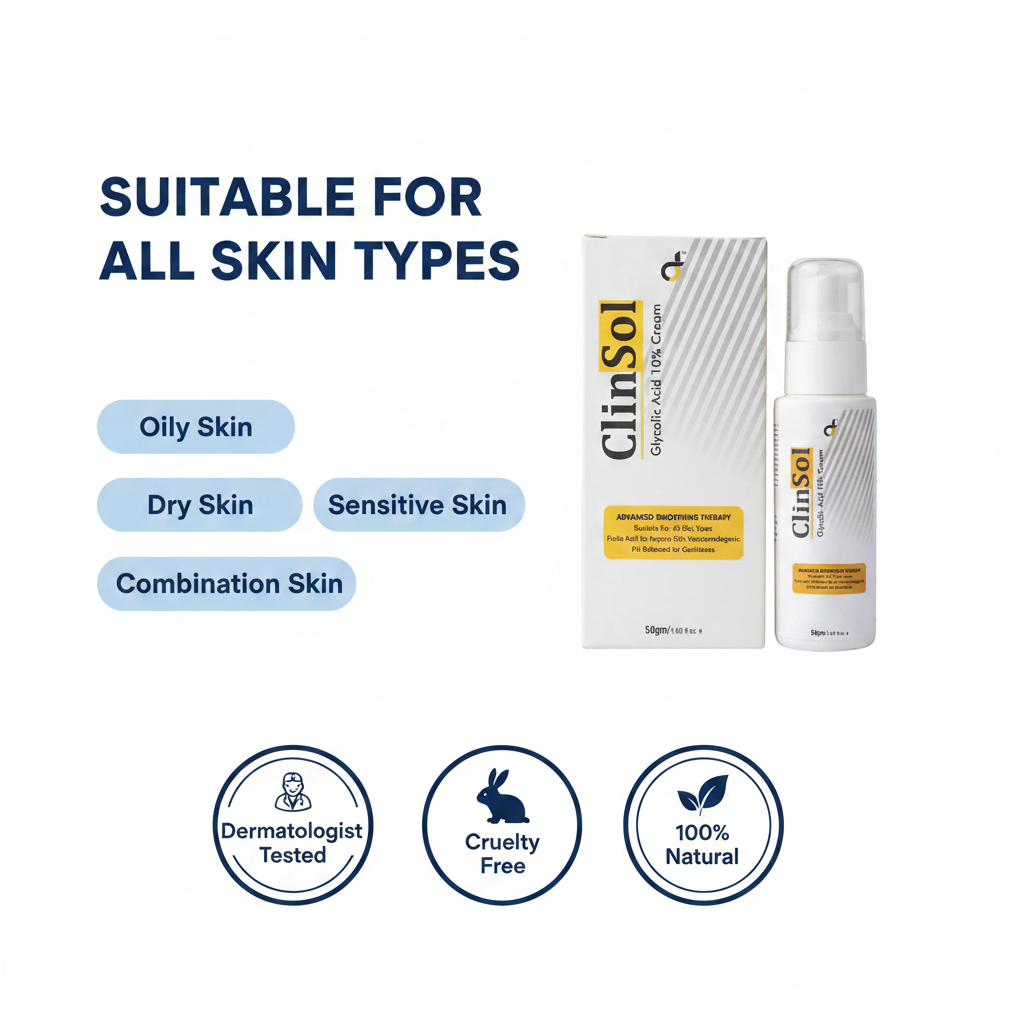 ClinSol Glycolic Acid 10% Cream (50g)
